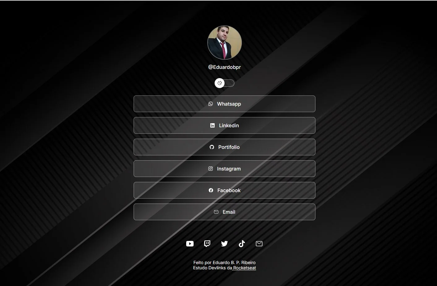 Print do site pessoal