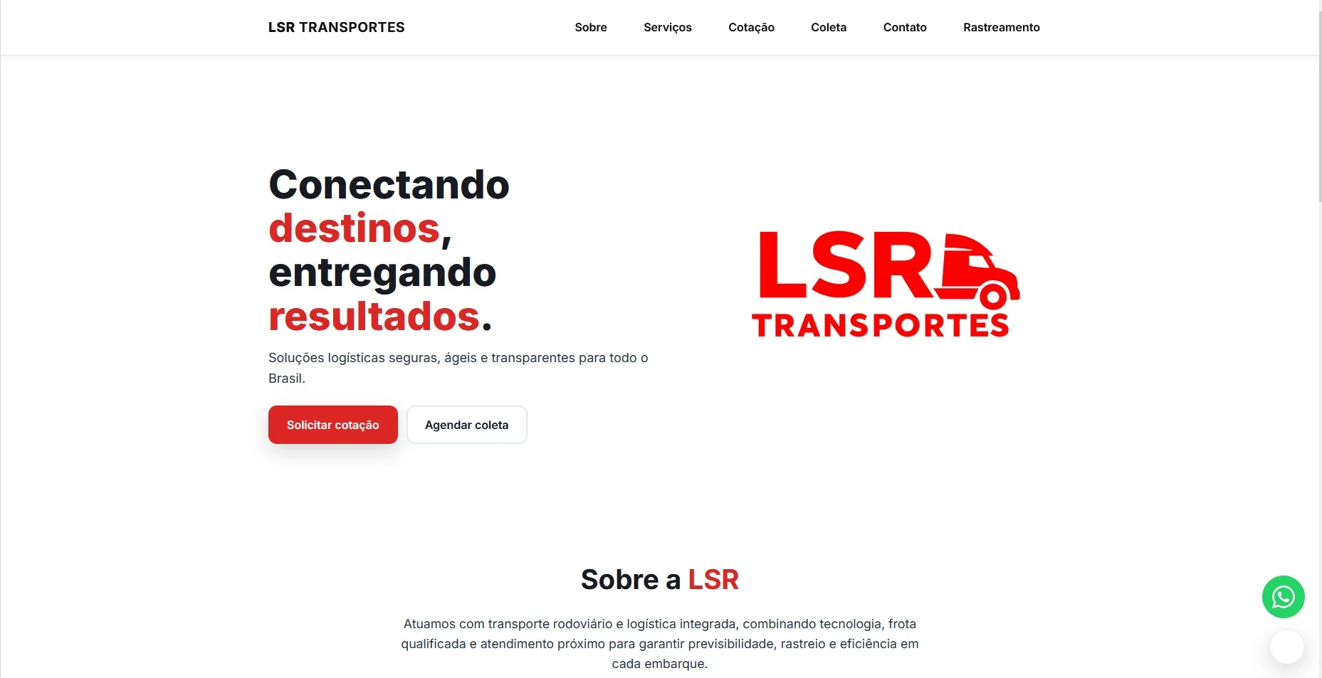 Site LSR Transportes